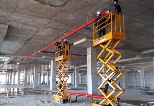 Quá trình thi công phòng cháy tại Hà Nội