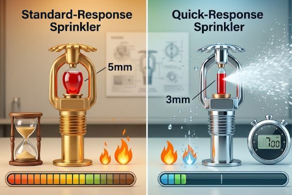 Sprinkler phản ứng nhanh và phản ứng tiêu chuẩn khác nhau thế nào?