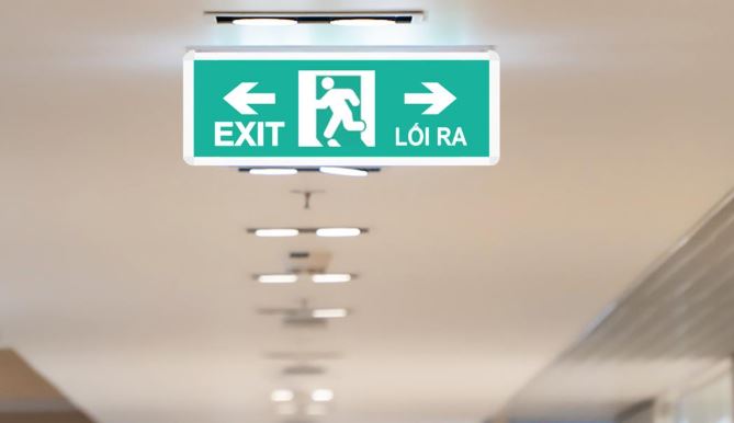 Những vị trí nên lắp đèn exit trong công trình