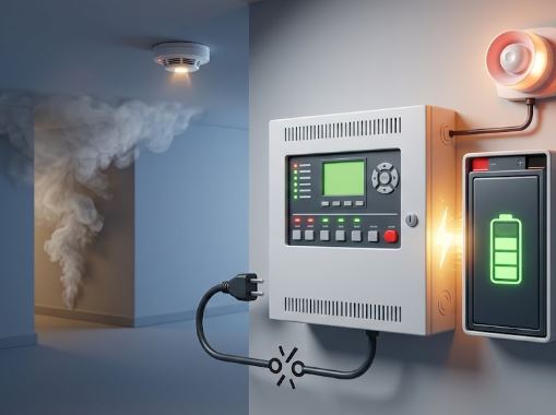 Vì sao hệ thống báo cháy cần có nguồn dự phòng?